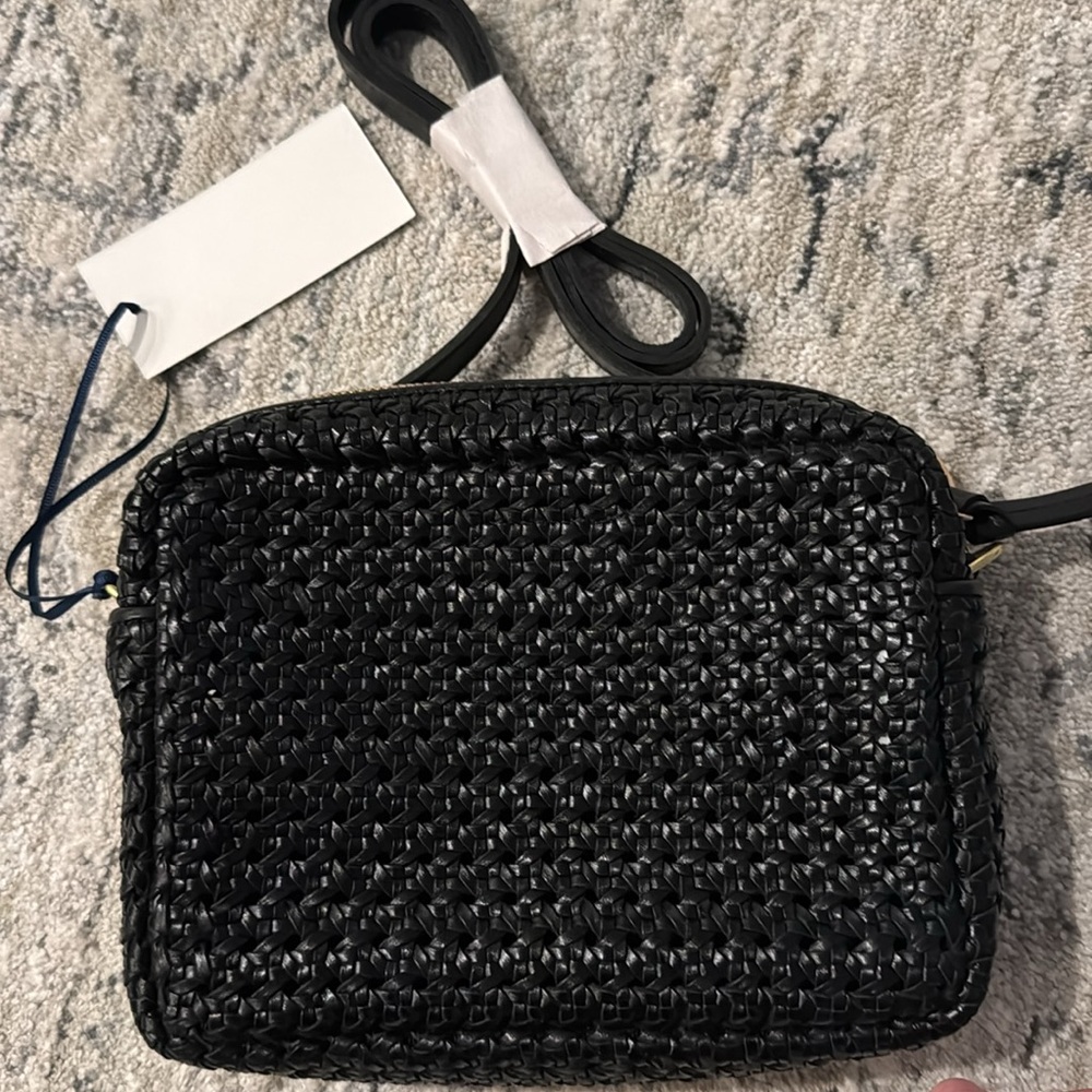 NWT Clare V Midi Sac in Black Ratan Leather - Picture 6 of 6
